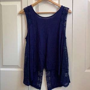 Eyeshadow Navy Blue Tank Top